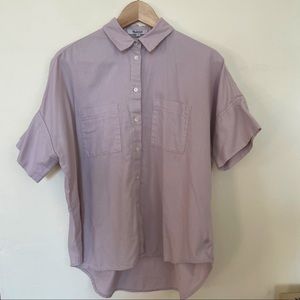 Madewell Lavender Button Down Top
